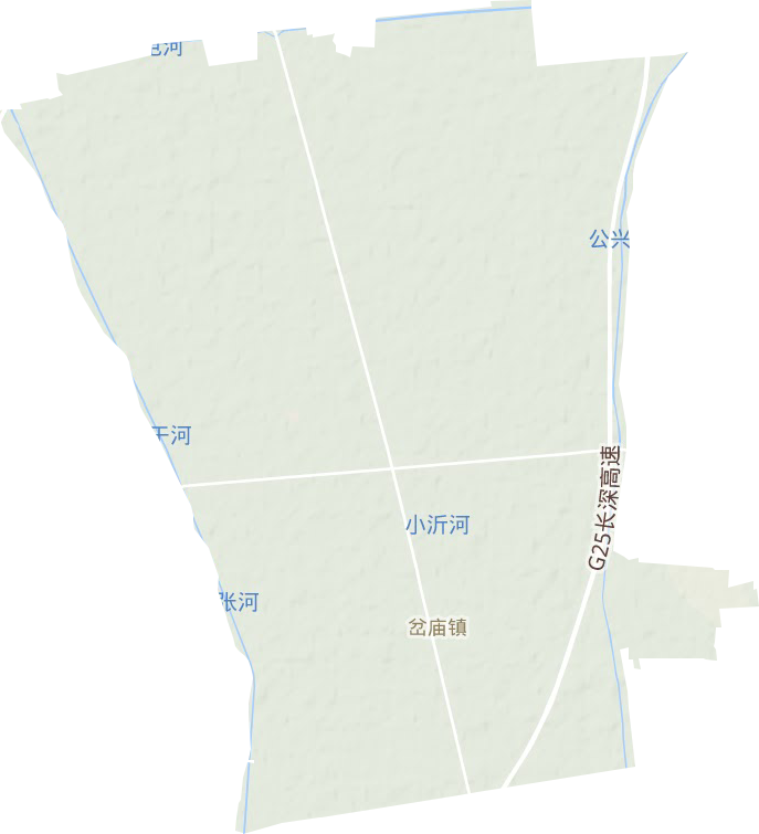 岔庙镇地形地图