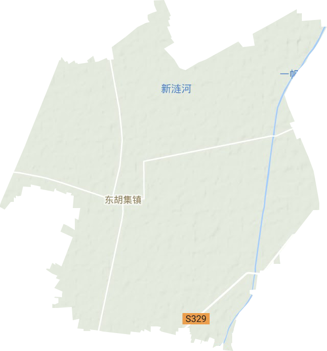 东胡集镇地形地图