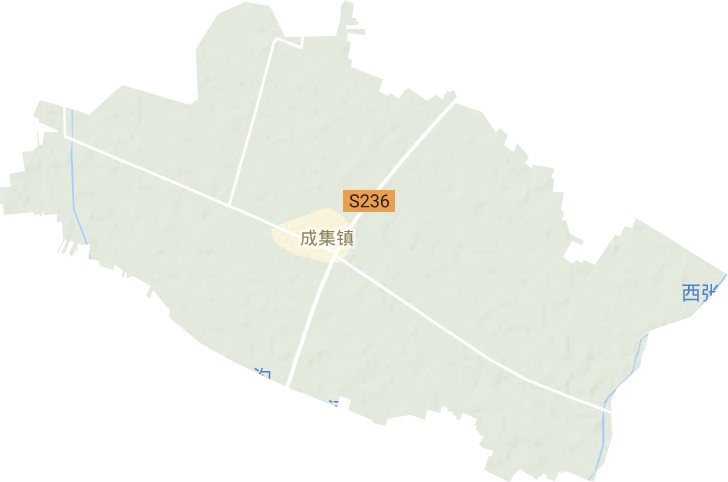 成集镇地形地图