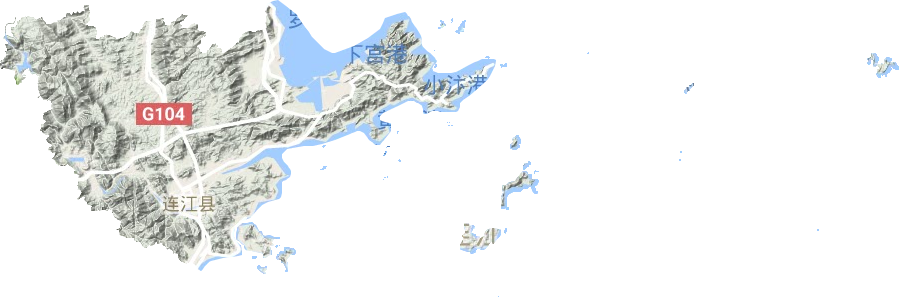 连江县地形地图