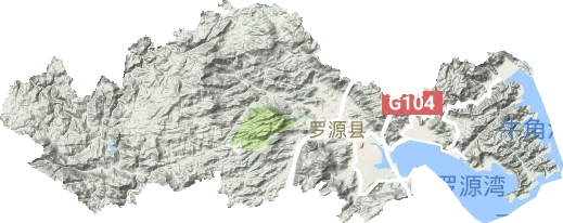 罗源县地形地图
