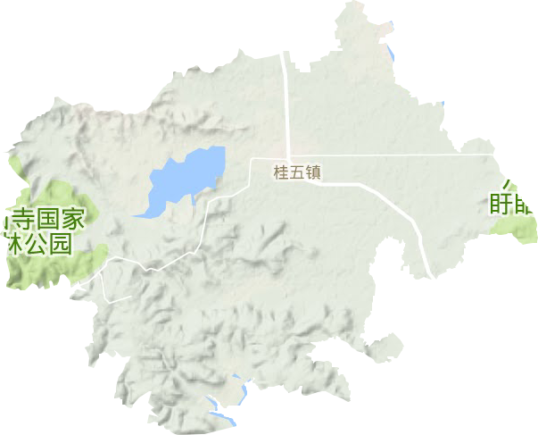 桂五镇地形地图
