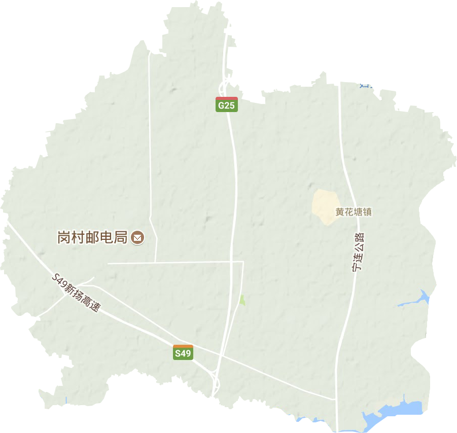 黄花塘镇地形地图