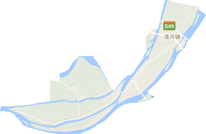 淮河镇地形地图