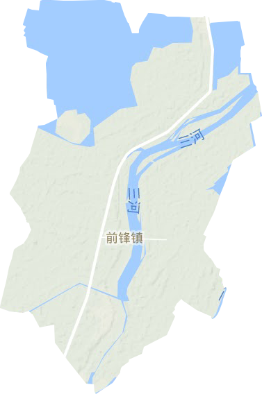 前锋镇地形地图