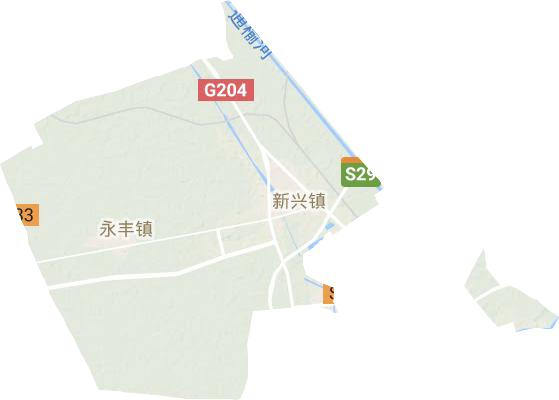 新兴镇地形地图