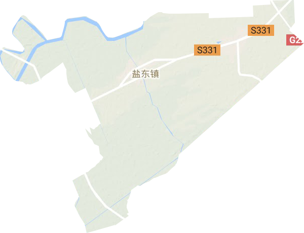 盐东镇地形地图
