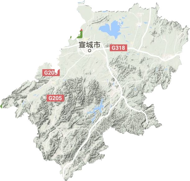 宣城市地形地图
