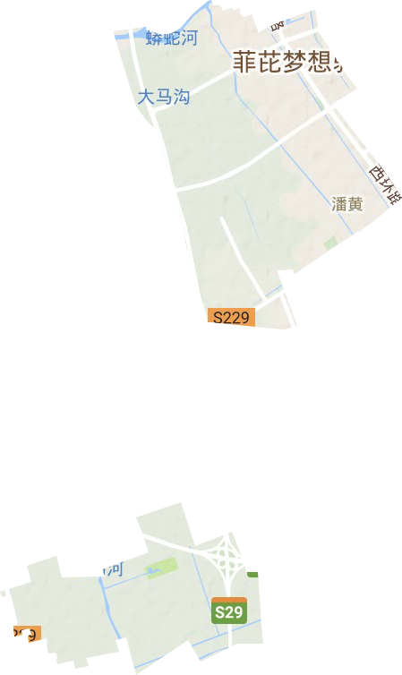 潘黄街道地形地图