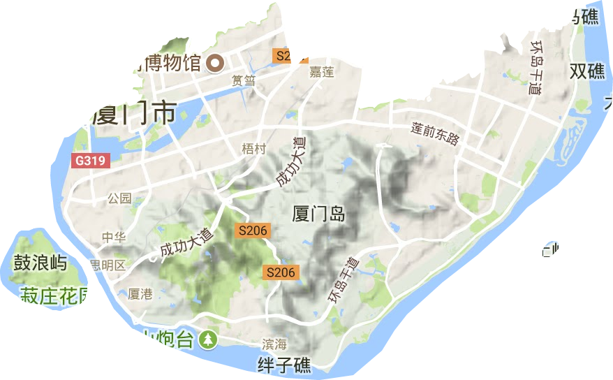 思明区地形地图
