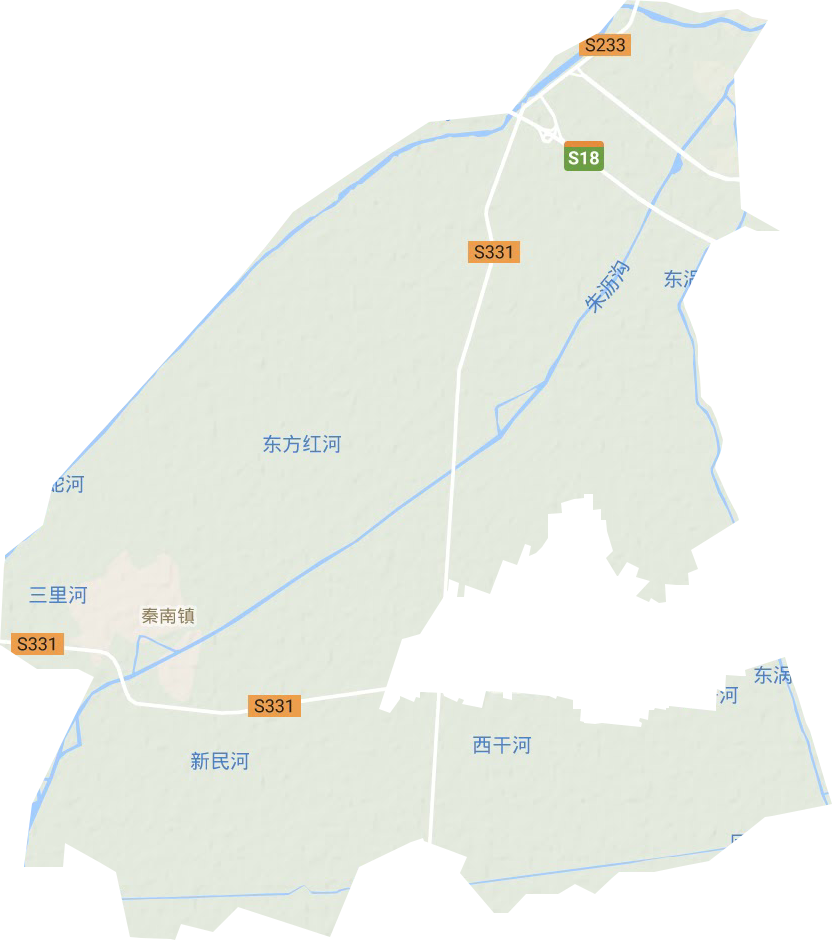 秦南镇地形地图