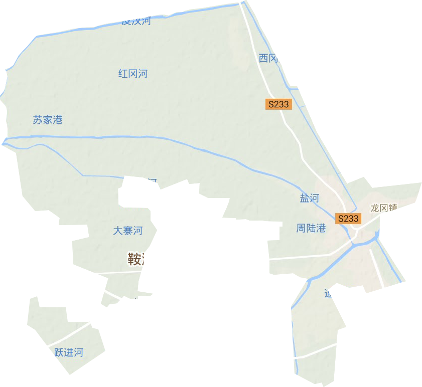 龙冈镇地形地图