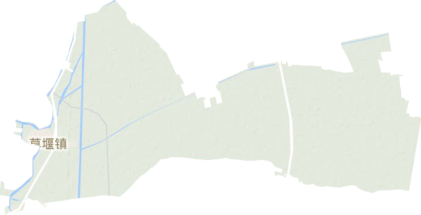 草堰镇地形地图