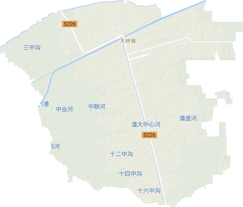 大桥镇地形地图