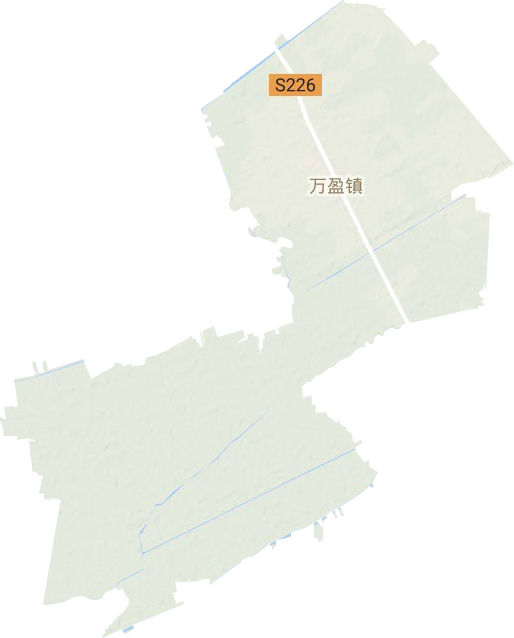 万盈镇地形地图