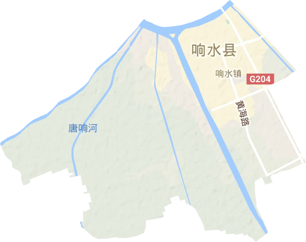 响水镇地形地图