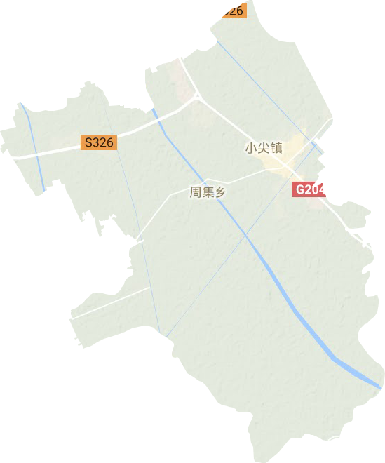 小尖镇地形地图