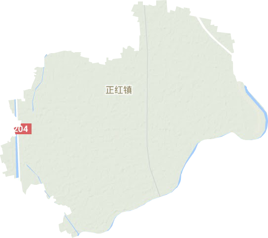 正红镇地形地图