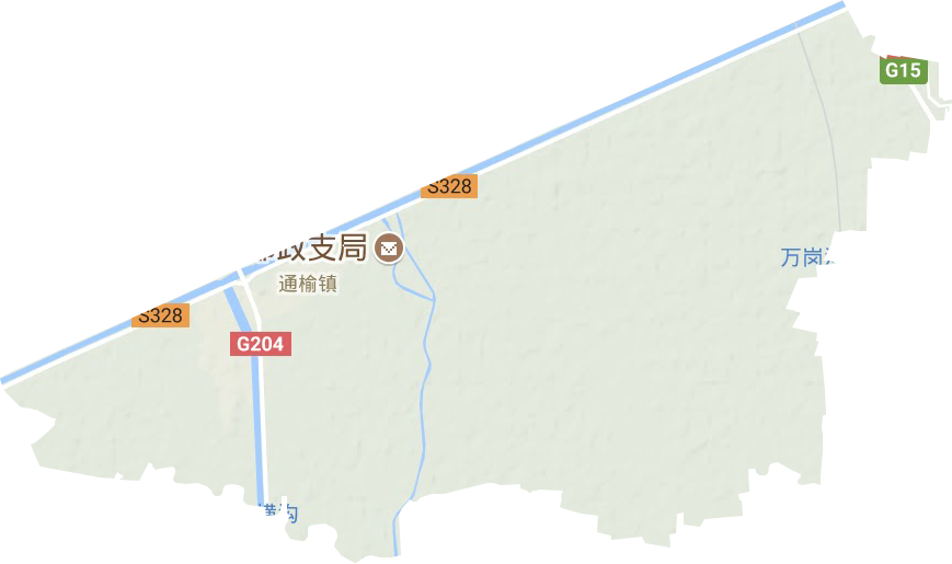 通榆镇地形地图