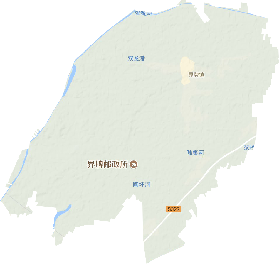 界牌镇地形地图