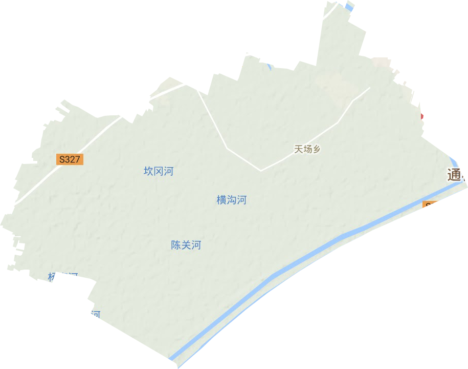天场镇地形地图