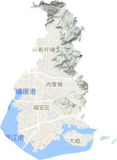 翔安区地形地图