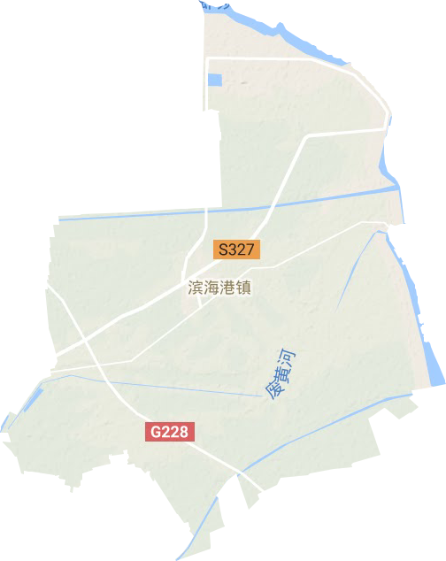 滨海港经济区地形地图