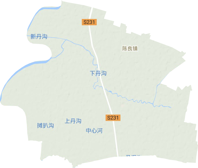 陈良镇地形地图