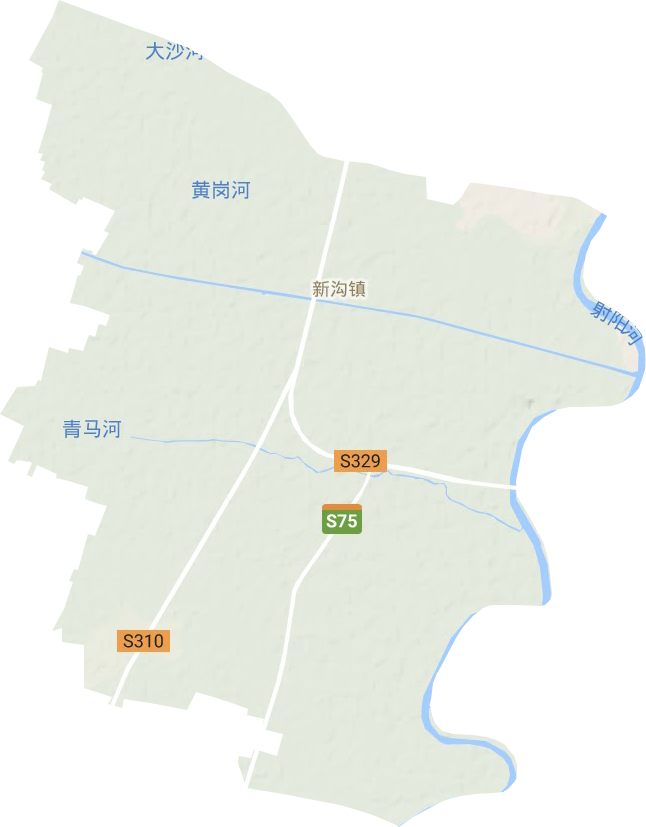新沟镇地形地图