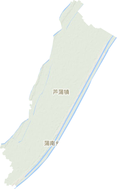 芦蒲镇地形地图