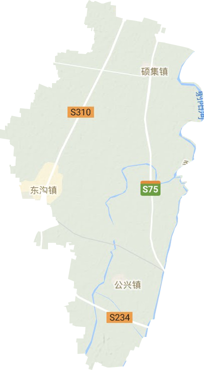 东沟镇地形地图