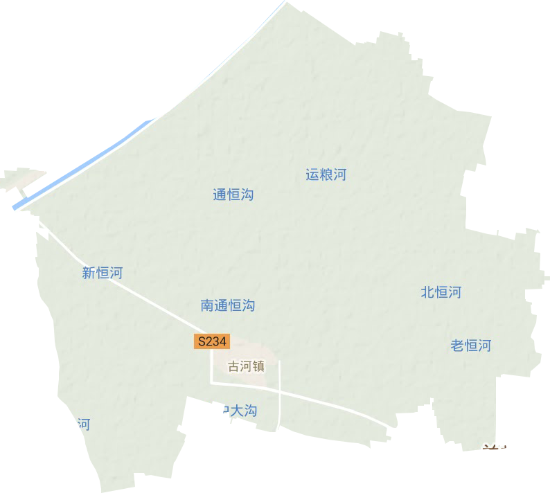 古河镇地形地图
