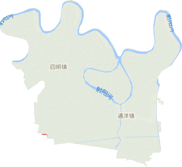 四明镇地形地图