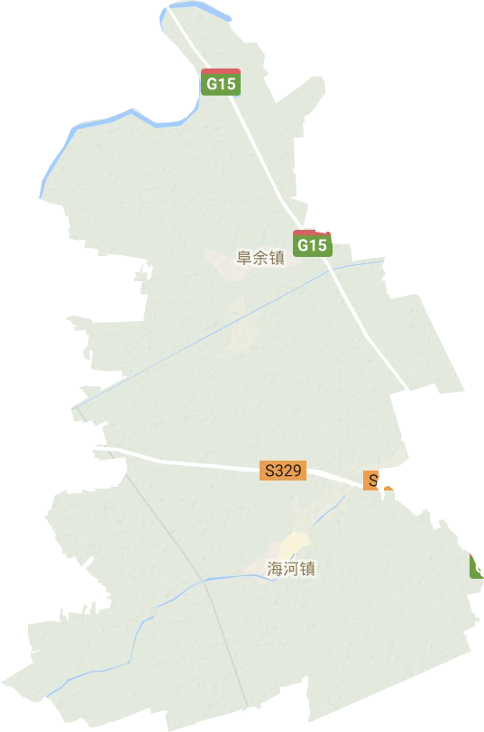 海河镇地形地图