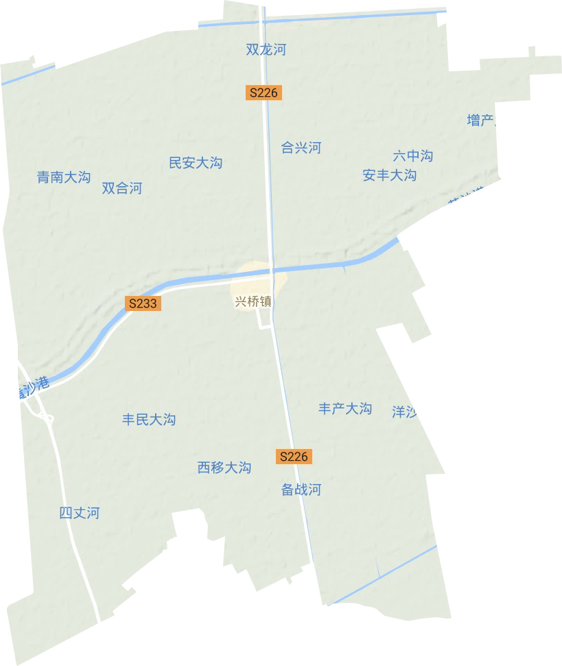 兴桥镇地形地图