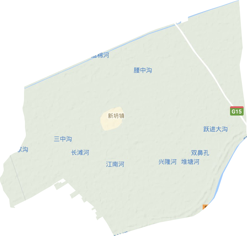 新坍镇地形地图