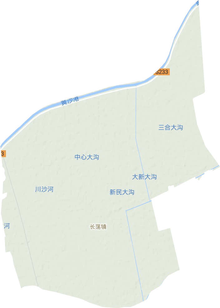 长荡镇地形地图