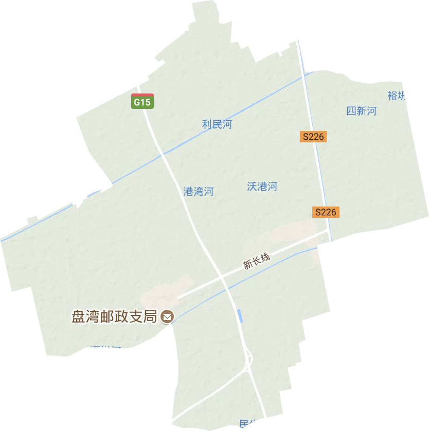 盘湾镇地形地图