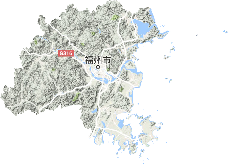 福州市地形地图