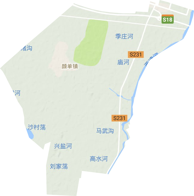 颜单镇地形地图