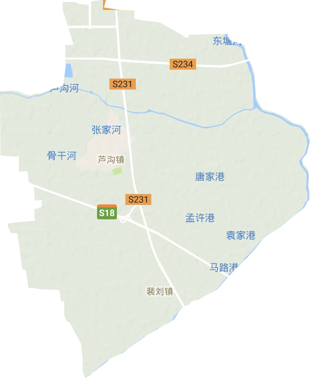 芦沟镇地形地图