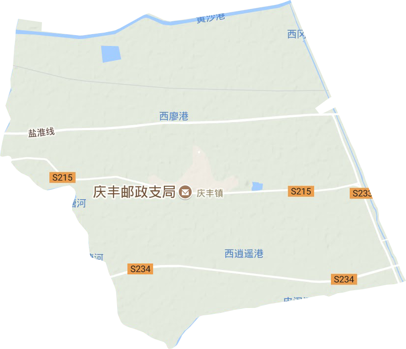 庆丰镇地形地图