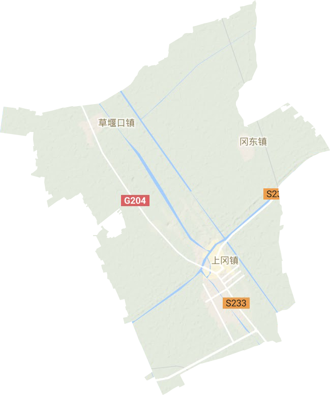 上冈镇地形地图