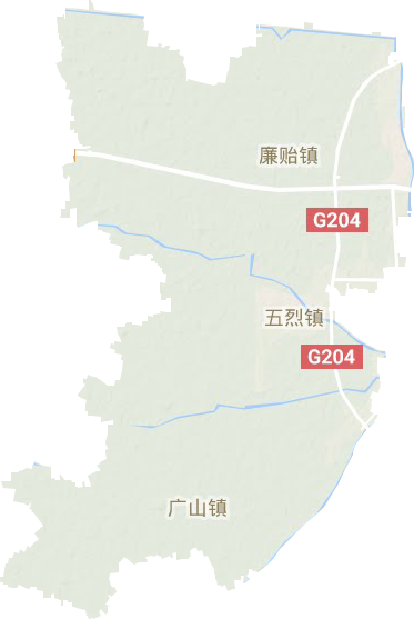 五烈镇地形地图