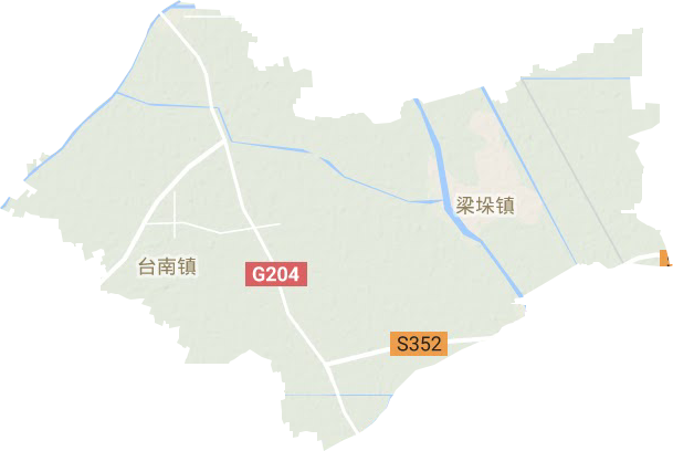 梁垛镇地形地图