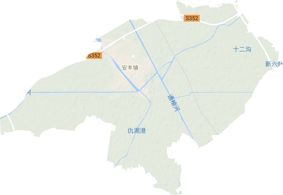 安丰镇地形地图