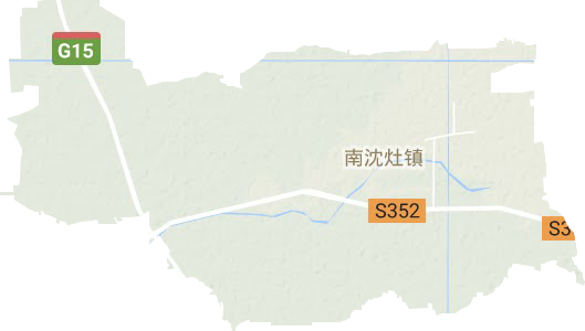 南沈灶镇地形地图