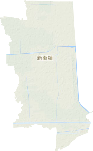 新街镇地形地图