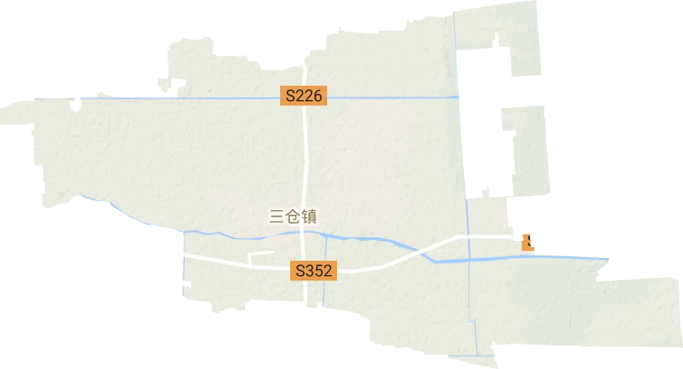 三仓镇地形地图