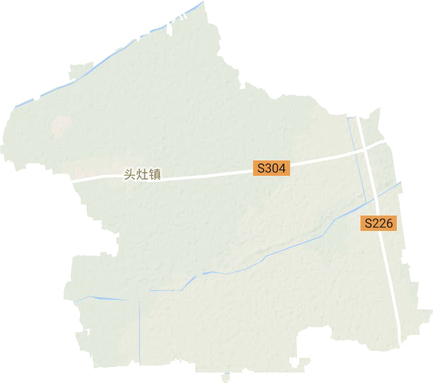头灶镇地形地图